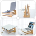 thumbnail image 5 of STRANDCHIC Wood Laptop Desk Stand Khaki with Efficient Heat Dissipation and Simple Disassembly, 5 of 8