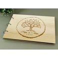 thumbnail image 4 of Personalized Name And Date Unique Scrapbook Wood Engraved Wedding Trees Guest Book, 4 of 6