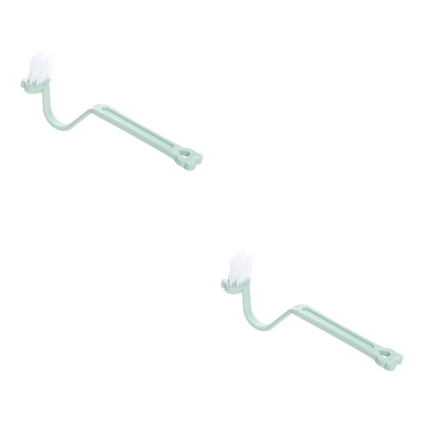Yuarrent Cepillo de limpieza en forma de S de alta con gancho, cepillos de baño de pelo suave, cepillo de limpieza para baño, herramientas de verde 2piezas Yuarrent CBP035339