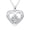1CT diamond heart, variant on JKR Diamond Heart Necklace for Women Sterling Sliver Heart Pendant Jewelry, Valentines Day Gifts for Her Wife Girlfriend Daughter Mom 18 inches