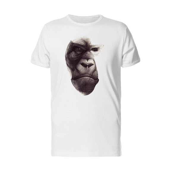 Half Monkey Head Drawing Tee Men's -Image by Shutterstock