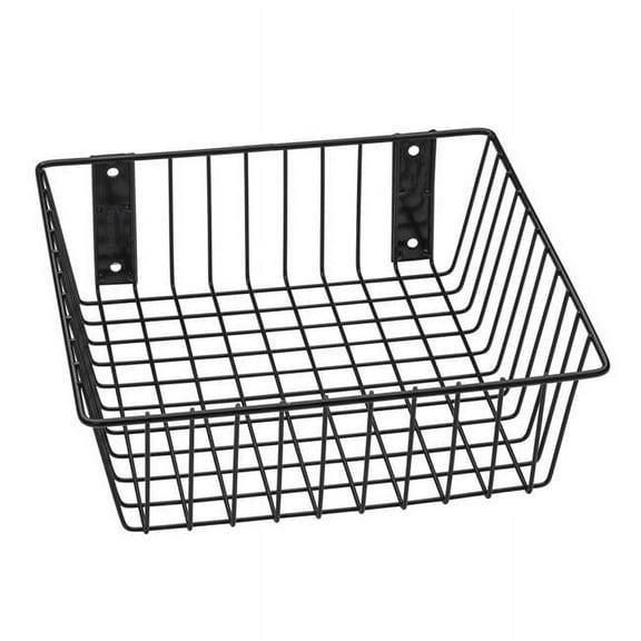 Rack'Em 9078-B Mount Anywhere Black Wire Basket 12"x12"x4" Provides Versatile Storage All Of Your outdoor Gear, Supplies and Organizational Needs.