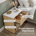 thumbnail image 4 of Furniture of America Elarin Modern Wood 1-Drawer Nightstand with Open Bottom Shelf, Natural, 4 of 17