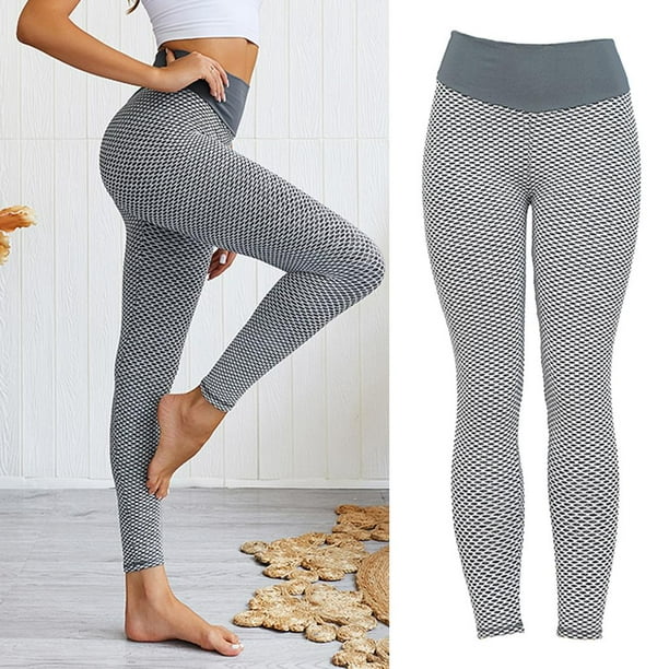 Textured Yoga Pants ed Booty Scrunch Ruched Leggings for Women L