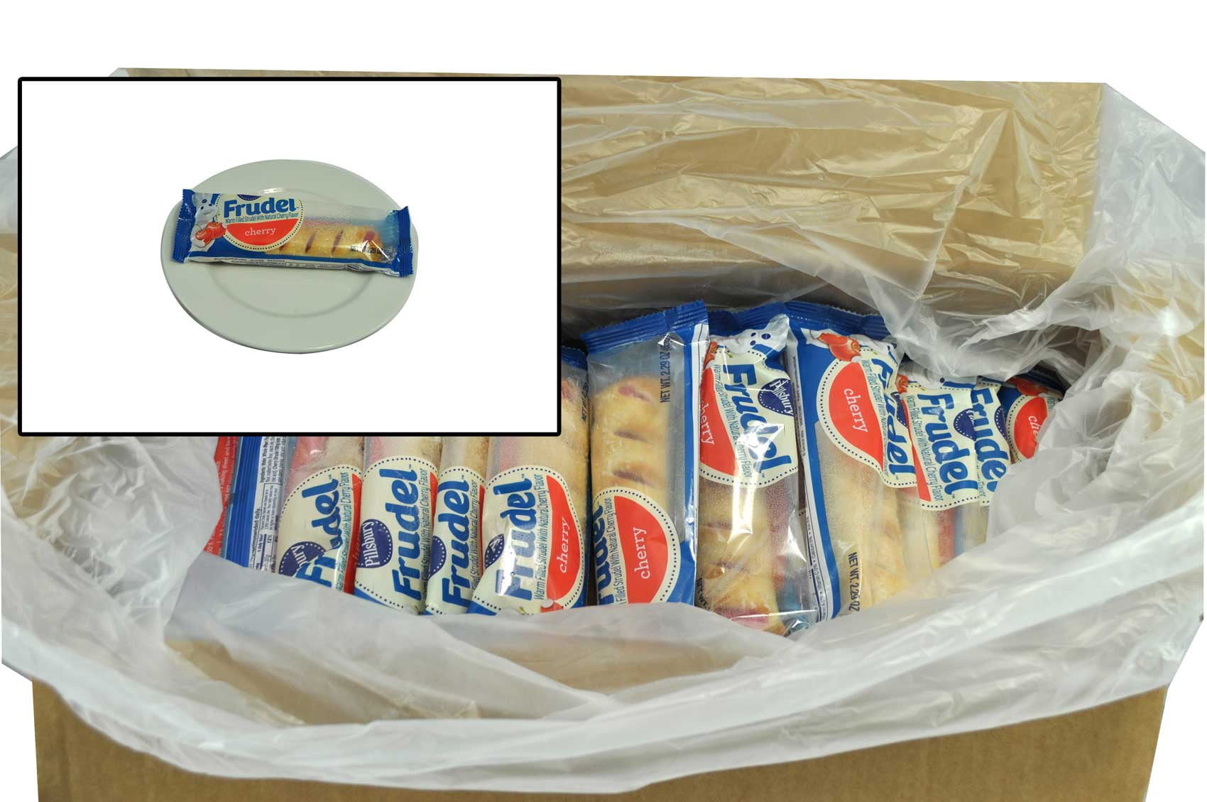 Pillsbury Frudel Cherry Wrap Strudel, 2.29 Ounce - 72 per case.