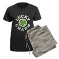 thumbnail image 5 of CafePress - Lucky Charm [Shamrock] Women's Dark Pajamas - Women's Short Sleeve Print T-Shirt and Pants Dark Cotton Pajama Set, 5 of 7