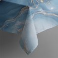 thumbnail image 4 of Blue Gold Marble Pattern Rectangle Tablecloth 60"x102",Waterproof Polyester Rectangle Table Cloth, Wipeable Spillproof Polyester Tablecloth for Dining, Camping, Indoor and Outdoor, 4 of 6