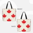 thumbnail image 2 of Wukai Happy Canada Day Print Reusable Grocery Bag Shopping Bags with Zipper Shoulder Shopping Handle Bag Suitable for Outdoor Convenient Daily Bag, 2 of 8
