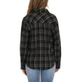 thumbnail image 6 of DondPO Long Sleeve Shirts Dress Shirts for Women Plaid Shirts For Women Long Sleeve Button Down Christmas Fall Jacket Womens Tops Flannel Shirt Black XXL, 6 of 6