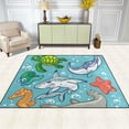 thumbnail image 3 of SKYSONIC 80x58 inches Lightweight Soft Area Rug Mat Indoor Floor Rugs Home Decoration for Kids Room Living Room Sea Animals Set, 3 of 6