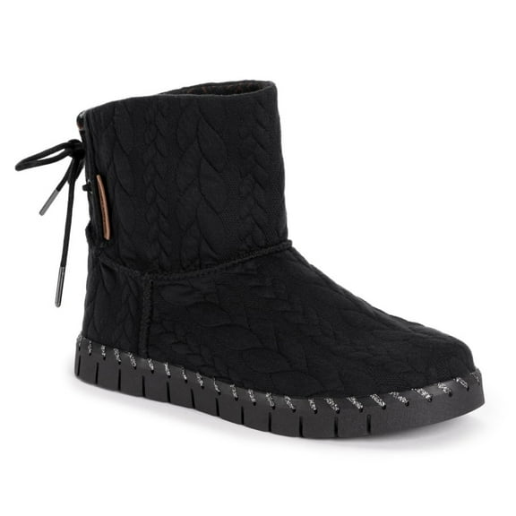 MUK LUKS Women's Flexi Hoboken Boot -Black 6