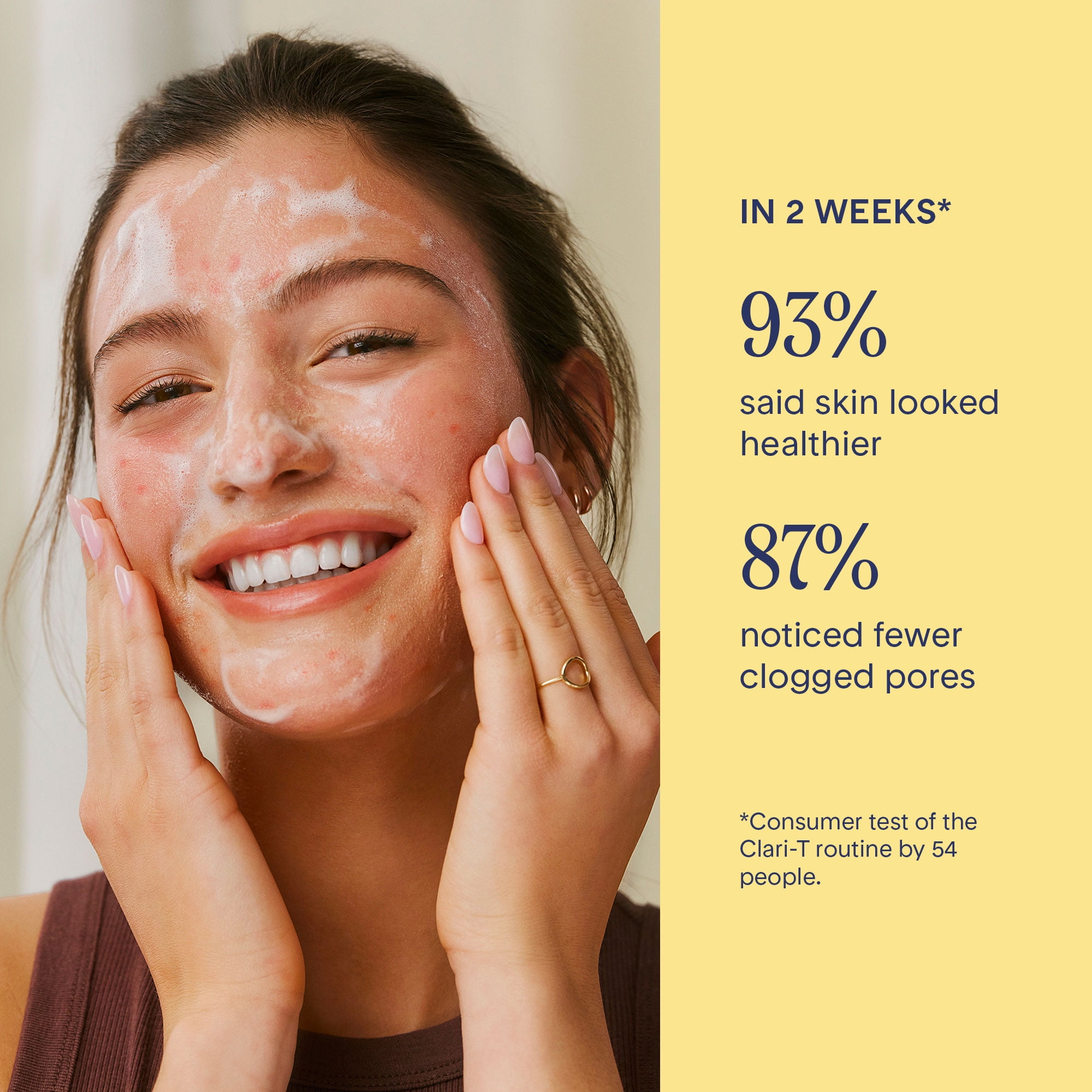 Marcelle Clari-T Gel nettoyant purifiant avec 1 % d'acide salicylique + PCA, 200mL Clarifiant. Exfoliant. Nourrissant.