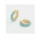 thumbnail image 2 of Pendientes Xtellar Chapado En Oro 14k Esférica Turquesa, 2 of 4