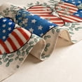 thumbnail image 6 of Patriotic American Flag Heart Print Table Runner,Independence Day Memorial Day Red White Blue Farmhouse Table Linens for Kitchen,Dining Room,Holiday Party Decor, 6 of 6