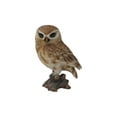 thumbnail image 1 of Garden Decor Animal Statue Small Brown Owl On Stump, 1 of 5