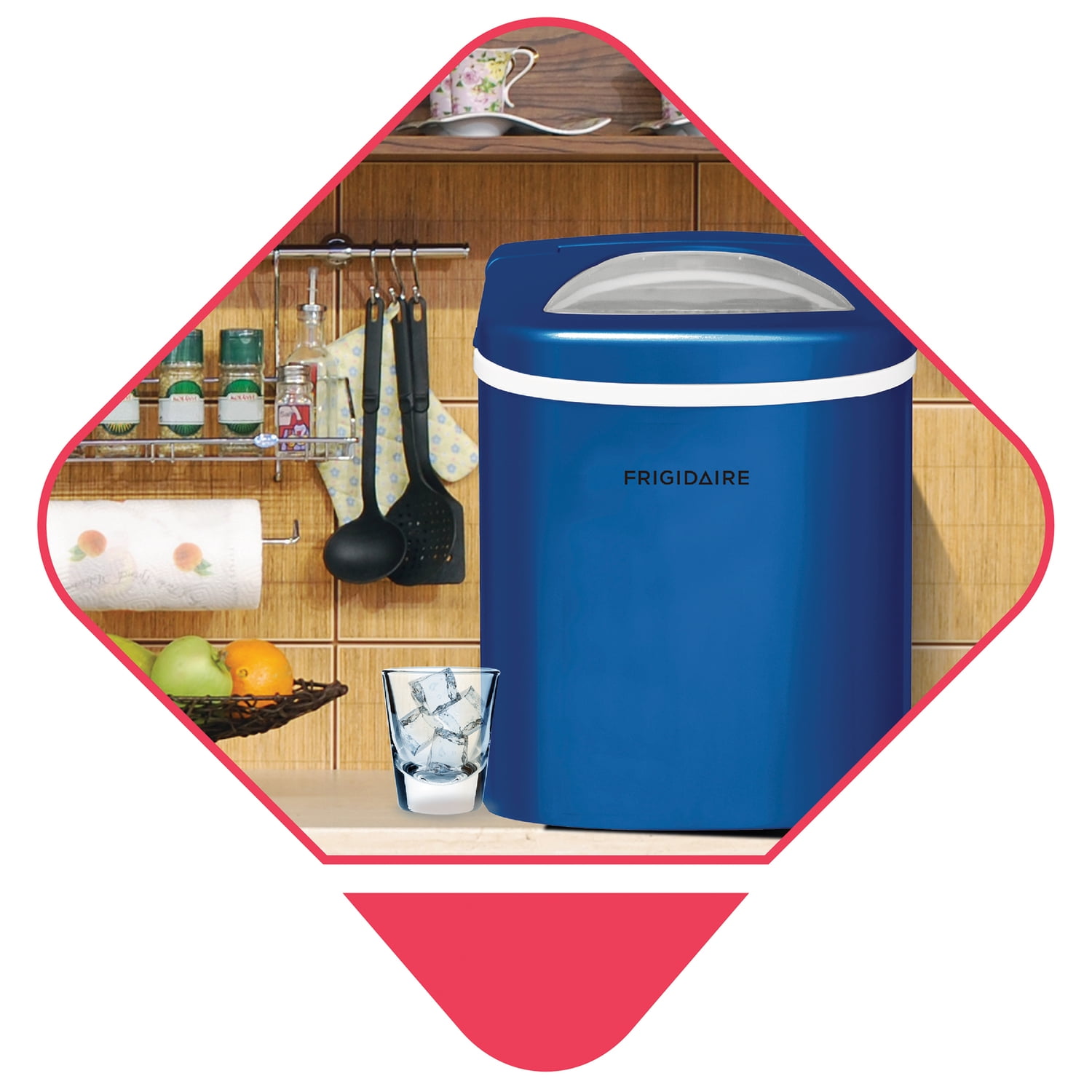 Frigidaire 26lb Portable Countertop Ice Maker – Sleek Blue Design