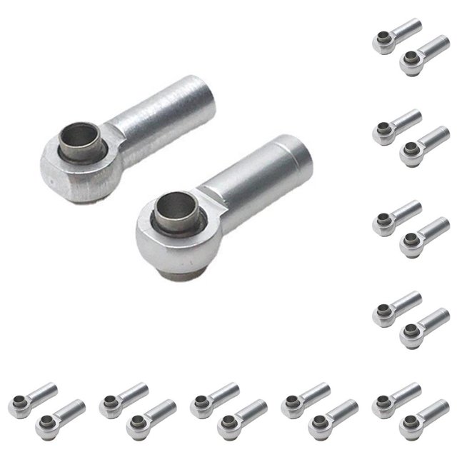 Tholdsy 2 uds soporte de cabeza de bola unión de enlace profesional accesorios modificados extremos de barra de acoplamiento RC ajuste de Plata 10piezas