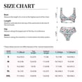 thumbnail image 4 of Kdxio Colorful Shark Print Women's 2 Piece High Waisted Wrap Spaghetti Strap Summer Swimsuit Bikini Set-Large, 4 of 7