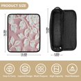 thumbnail image 4 of Hair Tool Organizer Bag with Heat Resistant Mat Removable Travel Storage Case for Hot Air Brushes Curling Irons Delicate White Lace Floral Pattern, 4 of 8