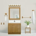 thumbnail image 3 of Dalton 24-Inch Wall-Mounted Towel Bar for Bathroom, Honey Oak Wood, Sturdy and Easy to Install – Design House, 561175, 3 of 10