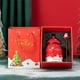 thumbnail image 1 of Taza De Cerámica Taza De Árbol De Navidad Con Tapa Y Cuchara, Juego De Tazas De Café De Cerámica Festivas, Decoraciones Navideñas Rojas Para Regalos De Invierno, 400 Ml (1 Unidad) Rkxzt, 1 of 9