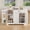 42.3"-White, variant on Asofer 55" Sideboard Buffet, 4-Door 2-Drawer with Adjustable Shelves, Gray