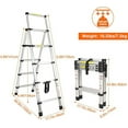 thumbnail image 2 of Lineslife 4+5 Telescoping Ladder 4.5 FT, Folding Aluminum Telescopic Extension Ladder for RV Home Outdoor, 330 LBS Capacity, 2 of 7