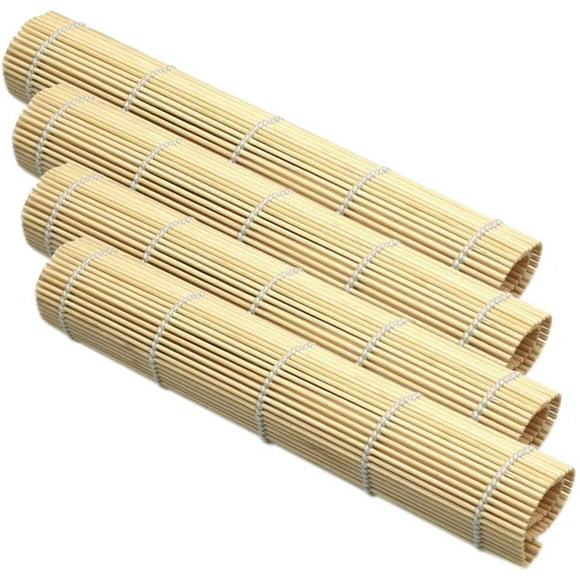 Sushi Roll Mat Made Of Bamboo - For The Preparation Of Maki Sushi - Sushi Mat - Bamboo Mat - 4 Bamboo Sushi Mats