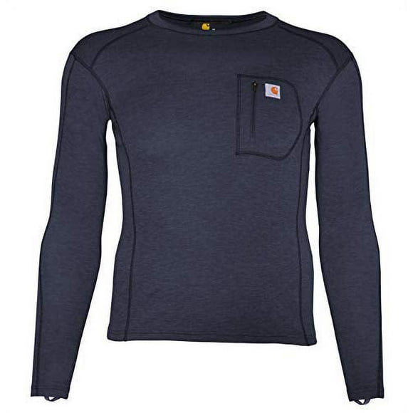 Carhartt Mens Base Force Midweight Thermal Base Layer Long Sleeve Pocket Shirt, Navy Heather, XX-Large Tall