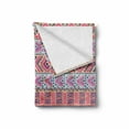 thumbnail image 2 of Tribal Soft Flannel Fleece Throw Blanket, Retro Spring Vintage Pattern, Cozy Plush for Indoor and Outdoor Use, 60" x 80", Pale Blue Indigo, by Ambesonne, 2 of 6