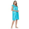 thumbnail image 3 of Casual Nights Women's Cap Sleeve Rose Satin Nightgown, 3 of 5
