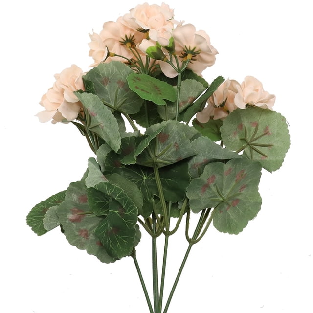 Bgsha 1 Bunch Artificial Geranium Red Pink Flowers Plant Artificial Flower Home Decor