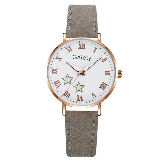 WIFKLSIIPG Temperament Ladies Belt Watch Analog Luminous Quartz Watch