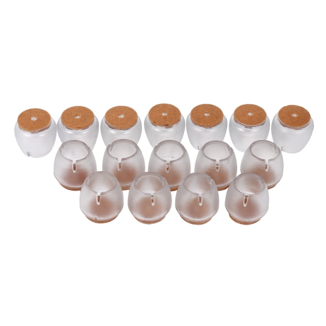 16 Unids/pack Muebles, Mesa, Silla, Palo, Patas, Tapas Redondas, Cubiertas, Protectores De Suelo, Transparente