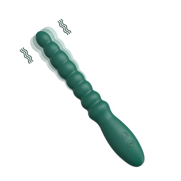 Xbonp Anal Vibrators Sex Toys for Women and Men, 10 Frequency Silicone Anal Plugs (Green)