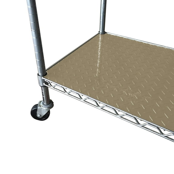 Resilia Shelf Liner Set for Wire Shelving Units – 4 Pack, 18 Inches x 18 Inches, Sandstone Diamond Pattern, Anti-Slip, Heavy Duty, Made in The USA, for Kitchen, Bathroom, Garage Storage