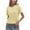 064 Yellow, variant on Fanxing Summer Sweaters for Women Short Sleeve Pullover Sweater Slim Fit Basic Crewneck Crop Tops White,XL