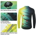 thumbnail image 2 of voofly Bike Jersey for Men Cycling Cool Weather, Mountain Bike Road Biking Cycling Jersey with 3+1 Rear Pockets, Reflective Tape, Full Zipper, Cycling Clothing for Men Black Green M, 2 of 9