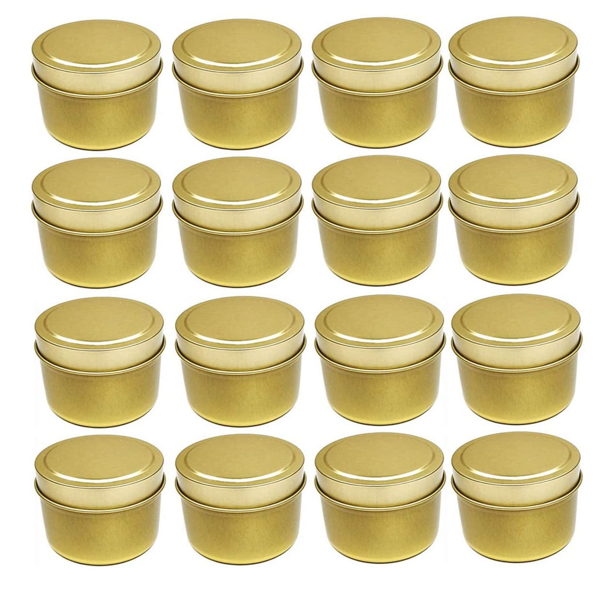 Party Favors and More Dry Storage Metal Candle Tin for Arts & Crafts Candle Tins 16pcs 4 oz Candle Containers for DIY Candle Making Deep Blue 