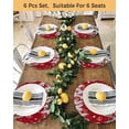 thumbnail image 4 of 15 Inch Round Placemats Set of 4, Red Christmas Non Slip Heat Insulation PP Table Mats, Xmas Snowman Truck Tree Balls Washable Place Mats for Kitchen Dining Party Table Decor, 4 of 7