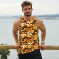 thumbnail image 6 of Fotbe Desert Camouflage Pattern Men's Quick Dry Workout Tank Top Gym Muscle Tee Fitness Bodybuilding Sleeveless T Shirt Breathable Workout Shirt-Large, 6 of 9