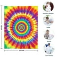 thumbnail image 4 of Rainbow Tie Dye Spiral Layer Pattern Blanket,Comfortable Soft Lamb Wool Throw Blanket,All Season,Warm Lightweight Blankets for Sofa Bed Couch Living Room Chair,30"x40", 4 of 4