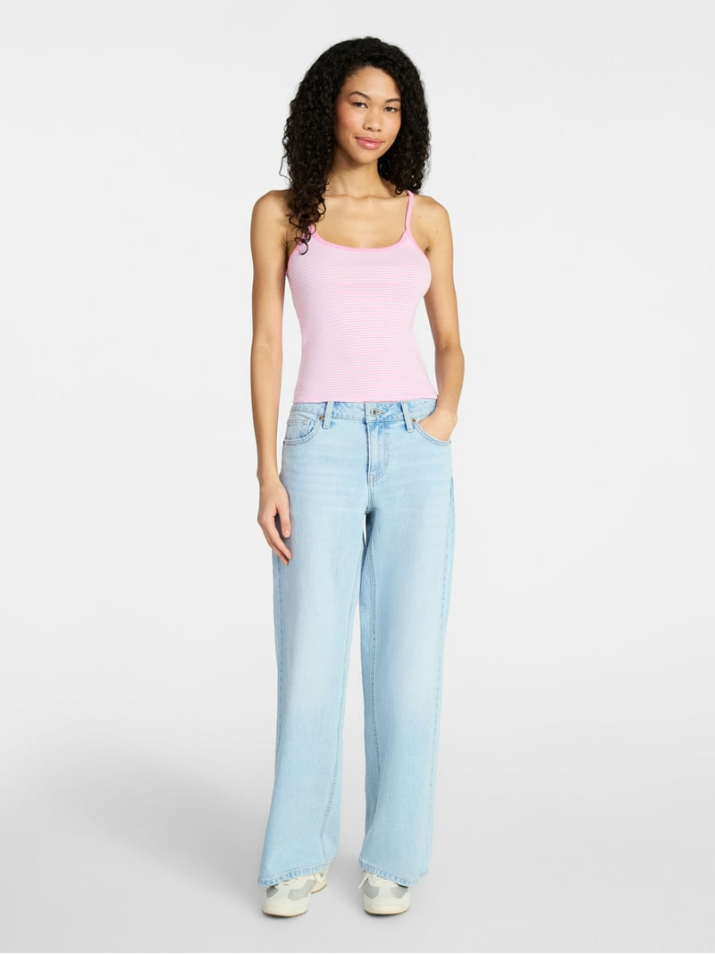 No Boundaries Scoop Neck Cami Top, Women's XXS-XXL - Walmart.com
