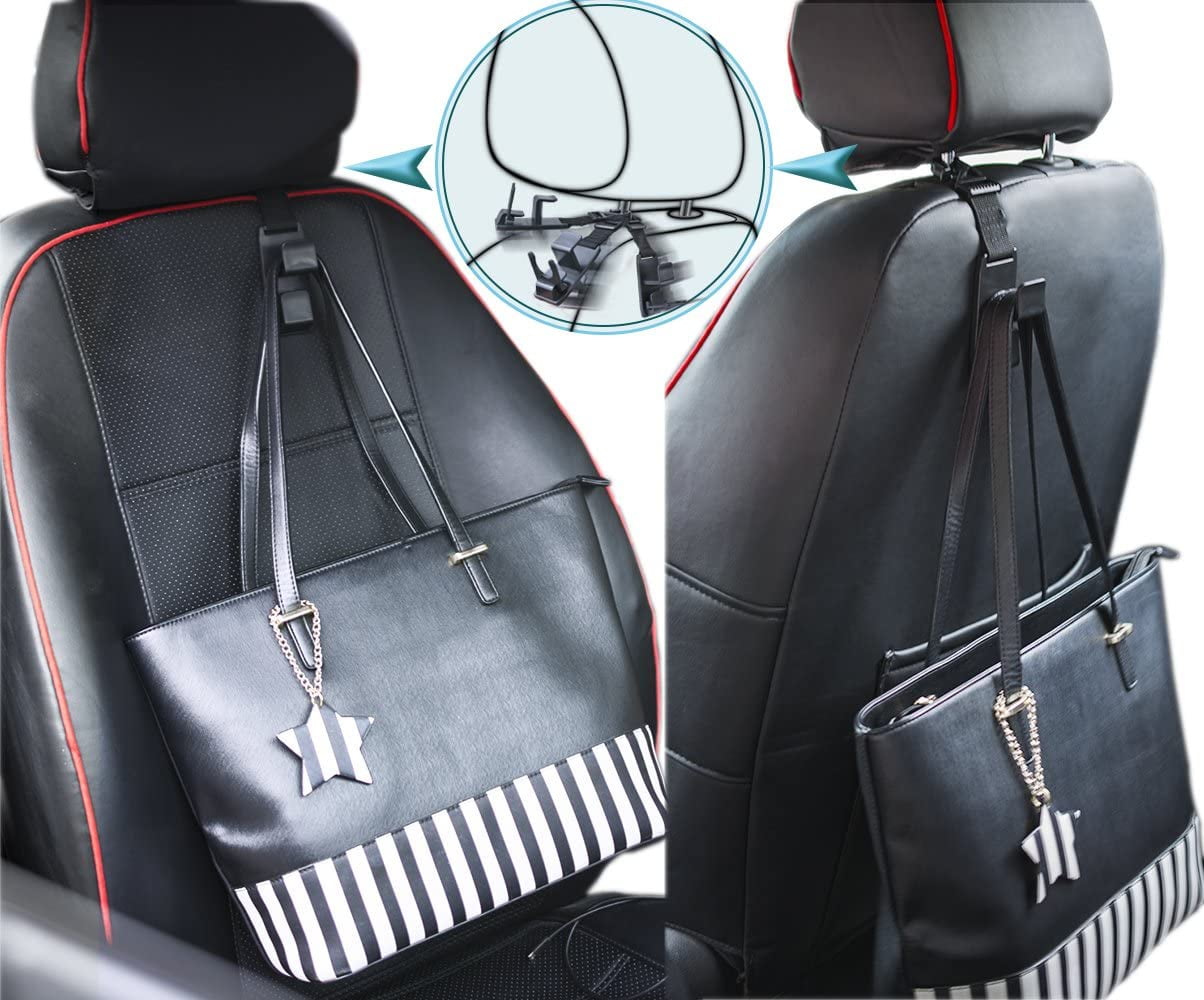 1x Car Hook Holder Car Styling Flexible Auto Car Hanger For Bag Purse Cloth  Grocer Headrest Automotive Car Back Seat Hooks - AliExpress