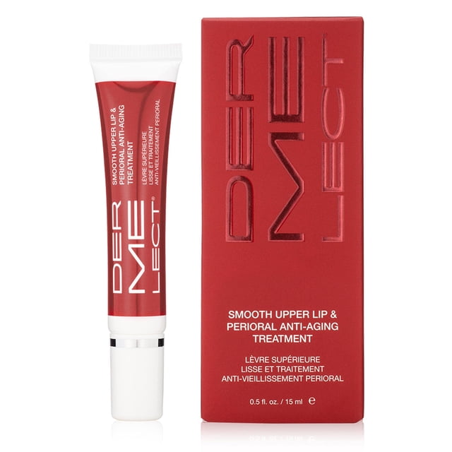 Dermelect Smooth Upper Lip Crema antienvejecimiento - con ácido hialurónico colágeno retinol crema iluminadora y suavizante para líneas de labios líneas de sonrisa decoloración lápiz labial sangrado y
