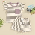 thumbnail image 3 of GYRATEDREAM Baby Boy Clothes Summer Short Sleeve T-shirt Tops Elastic Drawstring Shorts 3 6 12 18 24 Months Boy Summer Outfit,Size 18-24 Months, 3 of 5