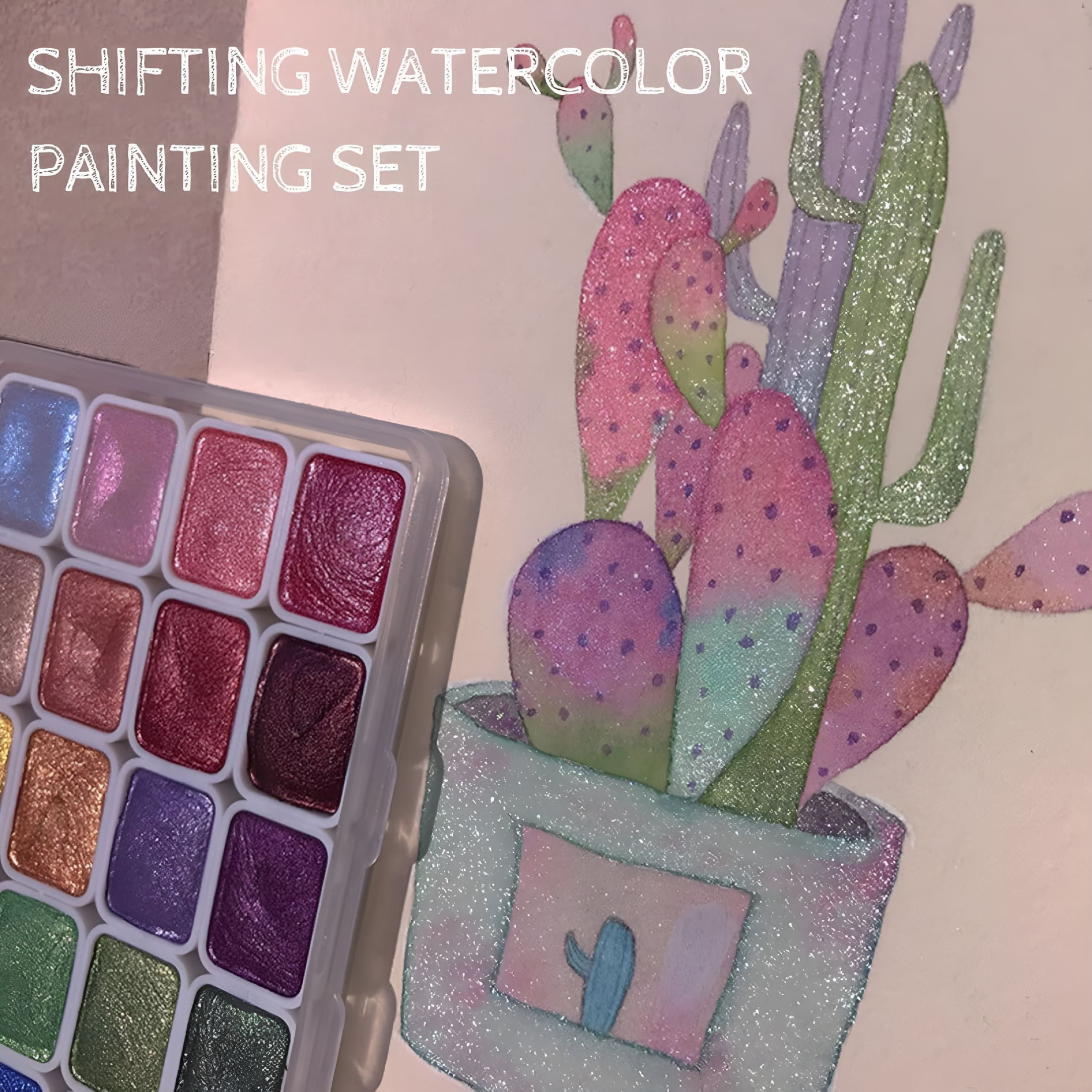 CCOCC 2026 New Water Colors Paint Adult Set,60 Colors Watercolor Painting Set,Metallic Watercolors,Glitter Watercolor Paint for Children Adults Art Paint(60 Colors 1Ml(1* Pen))