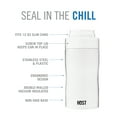 thumbnail image 3 of Host Stay-Chill Double Walled Slim Can Cooler for Beers, Sodas, Pearl White, 3 of 7