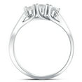 thumbnail image 4 of Pompeii 1ct Three Stone Princess Cut Diamond Ring 14K White Gold (H/I,I1), 4 of 4