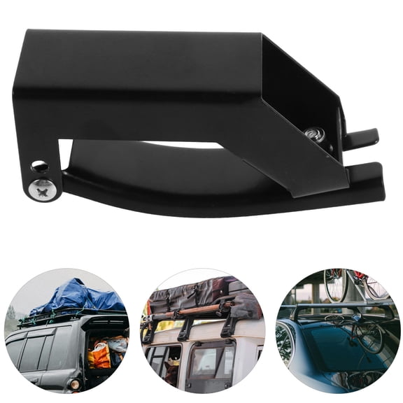HAMPPLIES 4-Pack Universal Roof Box Mounting Brackets in Black for Car Roof Rack Accessories and Cargo Carriers
